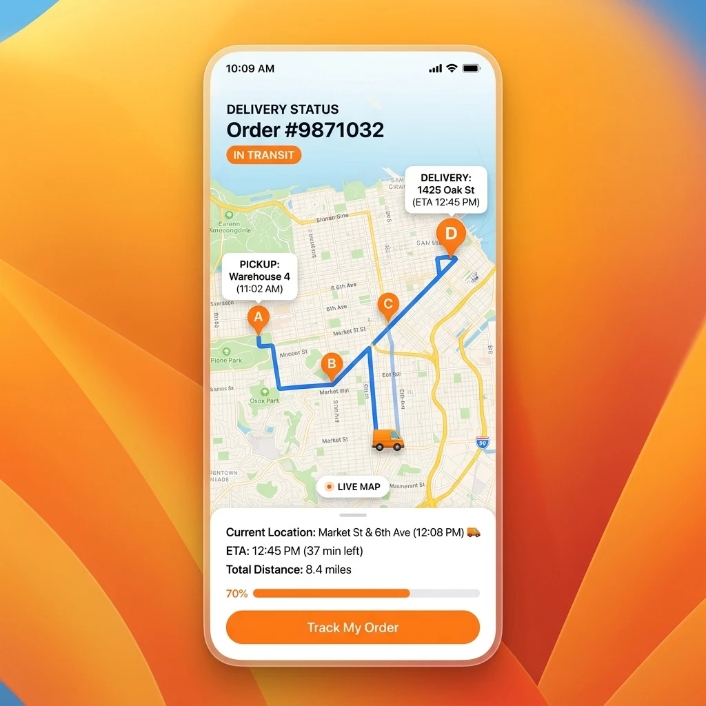 Logistics and shipping app